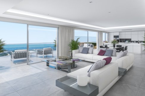 Sea View Modern Living Room Apartment La Cala