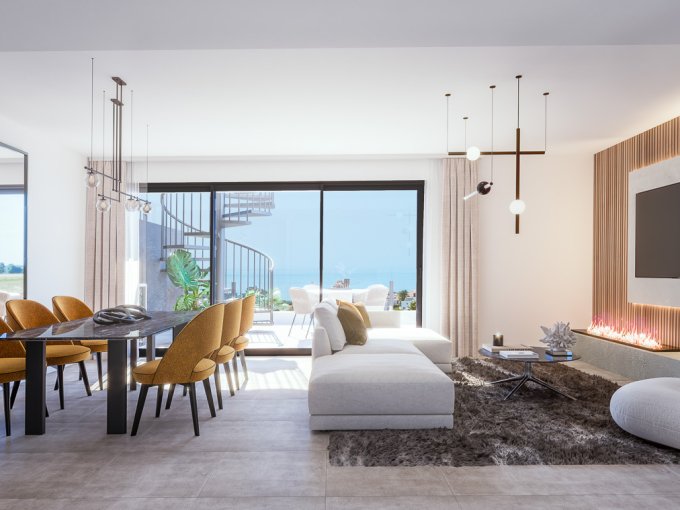 Sea View Living Room Apartment New GOlden Mile Sale
