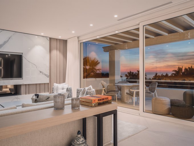 Designer Penthouse View from Living Room