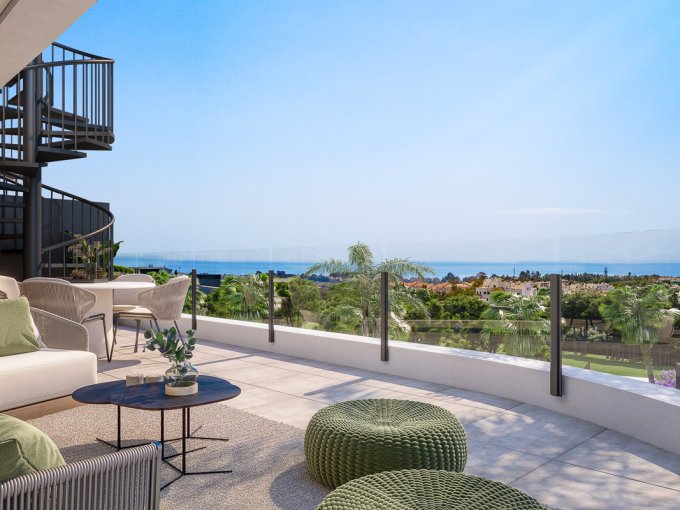 Sea View Terrace Modern Apartment Sale Estepona