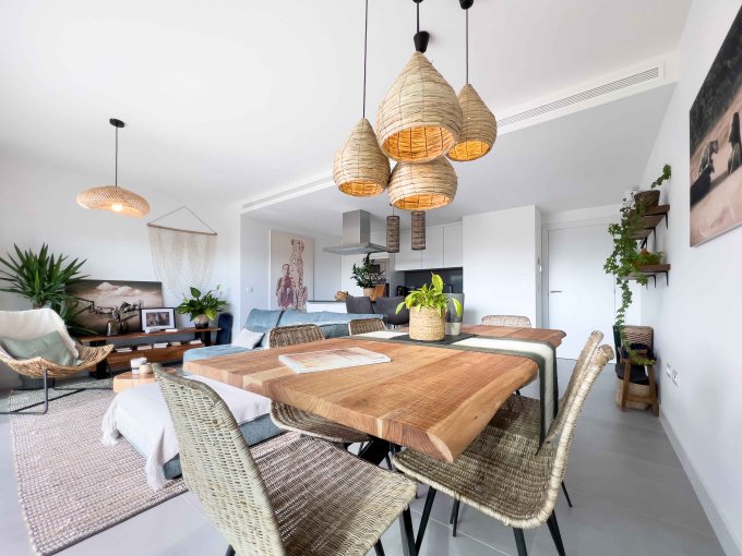 Dining table wood in apartment for sale in Oasis 325