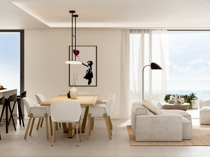 Apartamentos contemporáneos con vistas al mar en venta en Estepona