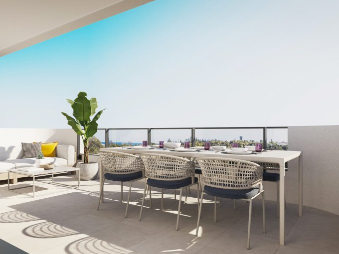 Terrace Off Plan Apartments for Sale in Estepona, Costa del Sol
