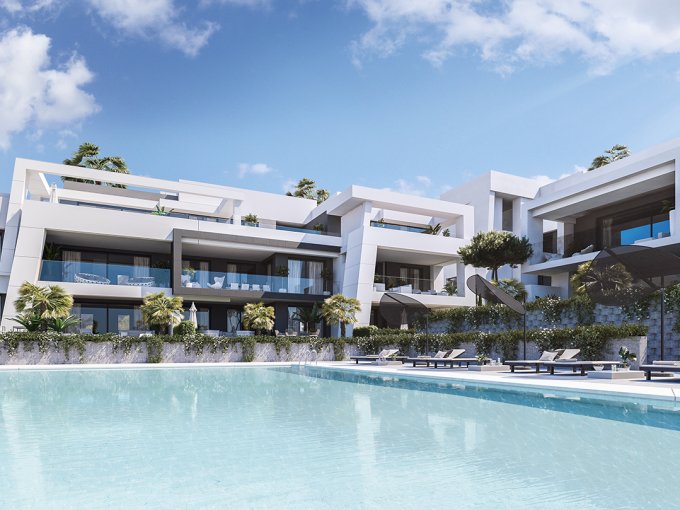 Outdoor pool apartment sale estepona