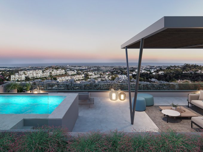 jacuzzi New Build Apartments in Benahavis for Sale