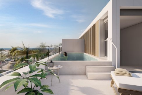Solrium Attached Villas Near the Beach for Sale in Estepona