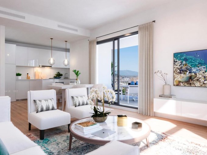 open living space Apartments in the Center of Estepona for Sale