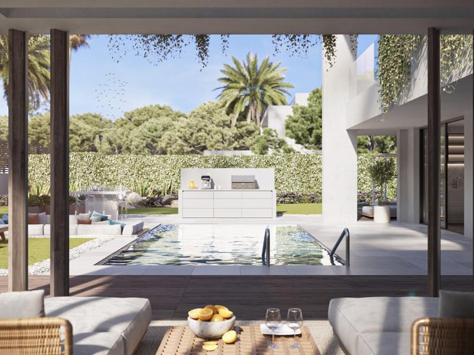 Piscina Impresionante villa de nueva construcción en Marbella en venta