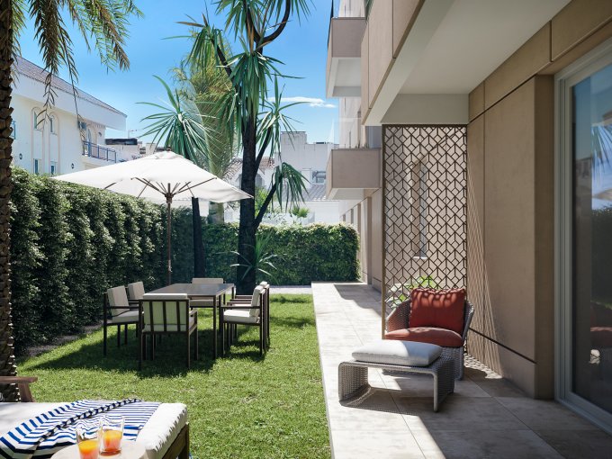 Jardín Apartamentos sobre plano en Benalmádena en venta