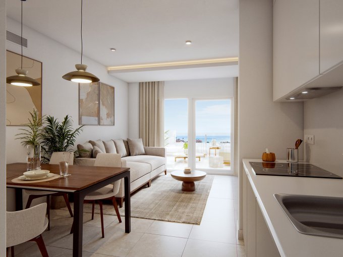 Living room New apartments for sale in Fuengirola, Marbella