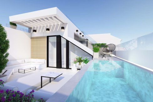 Pool New House in Estepona Old Town for sale