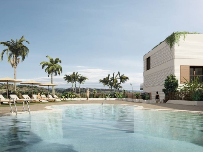 Piscina Apartamentos de lujo sobre plano en Estepona en venta