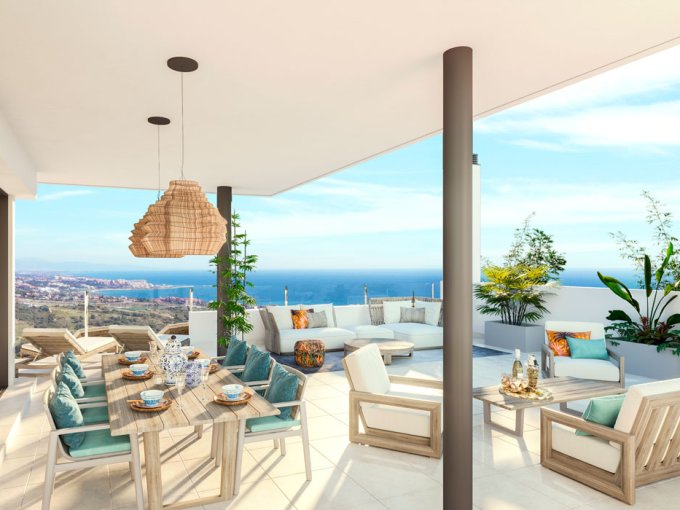 Terraza Apartamento en Finca Cortesin en venta