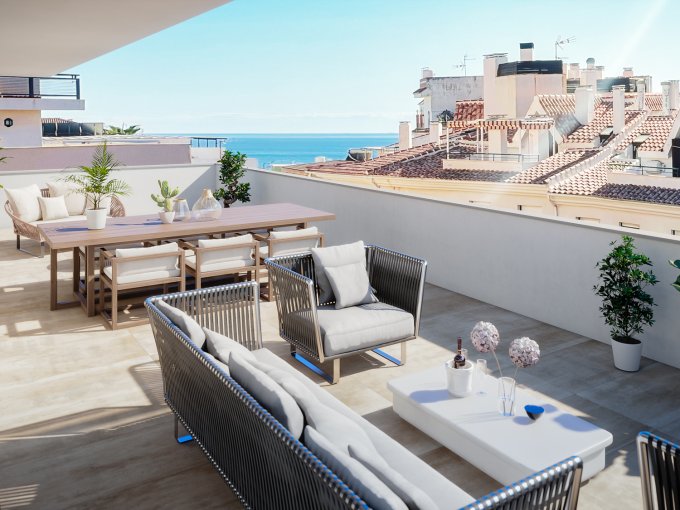 Terrace Off plan apartments in Benalmadena for sale