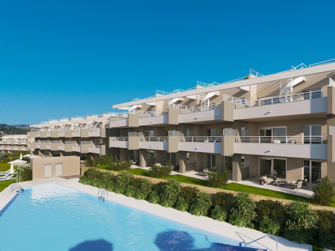 piscina Apartamento de nueva construcción en Estepona Golf en venta