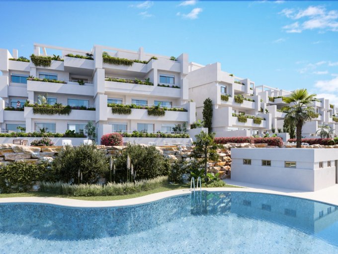 piscina Apartamento de nueva construcción en Estepona en venta