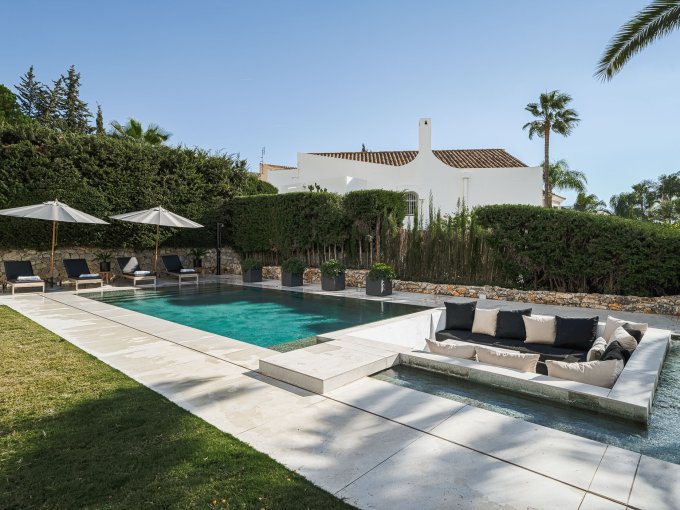 Pool Area Golf View Villa for Sale in Nueva Andalucia, Marbella