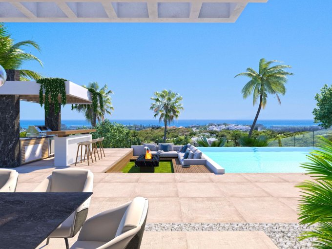 Villa de lujo con vistas al mar en primera línea de golf en venta