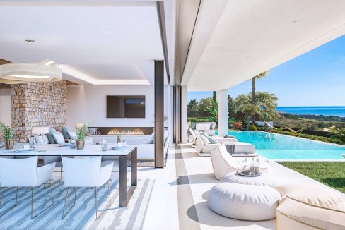 Outdoor-indoor space New Contemporary Villa in Valle Romano Golf for sale