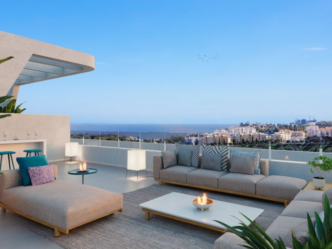 Solarium New 2 bedroom Apartment in Mijas For sale