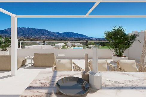 Terraza Apartamento Nuevo en La Cala Golf Resort, Mijas en venta