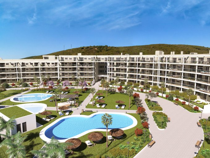 Exterior New Built Apartment in Manilva for sale