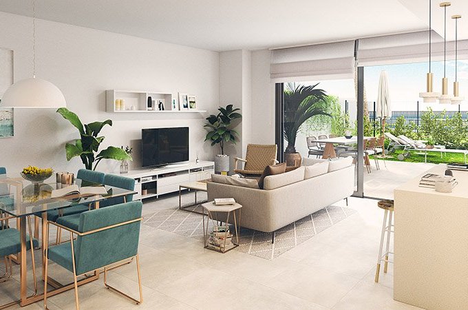 Salón Piso de Obra Nueva en Torremolinos en venta