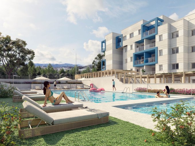 Piscina Piso Nuevo en Málaga Ciudad en venta