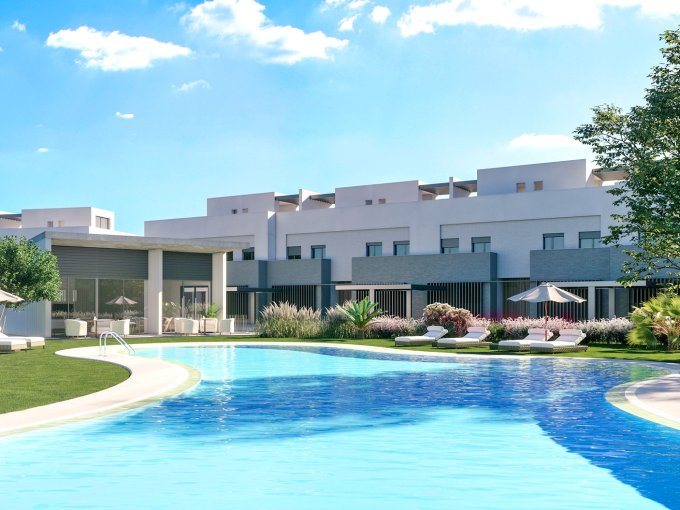 Piscina Casa adosada nueva en primera línea de golf en venta