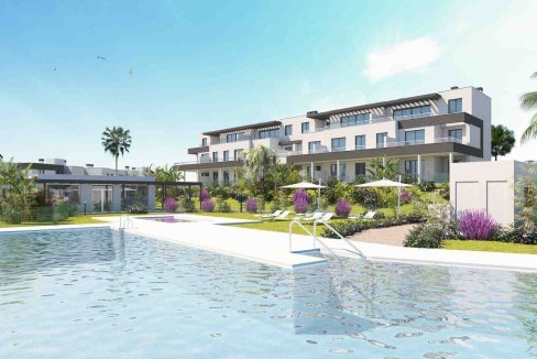 Pool Newly Built Apartment in Estepona for sale