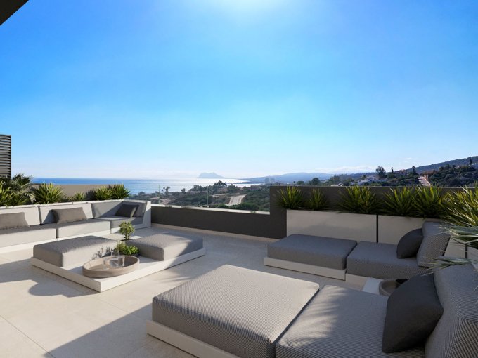 Solarium Brand New Semi-detached Houses in Manilva for sale