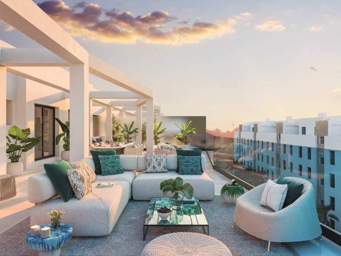 Solarium New Apartment in Fuengirola for sale