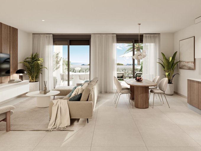 Living area New Apartment in Cancelada for sale