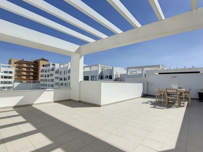 Outdoor kitchen Contemporary Style Duplex Penthouse in Estepona Town for sale