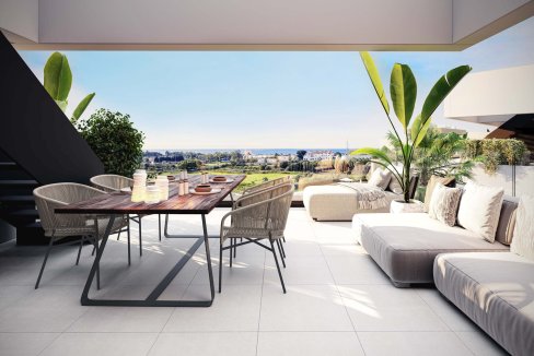 Outdoor space New Apartment in Cancelada for sale