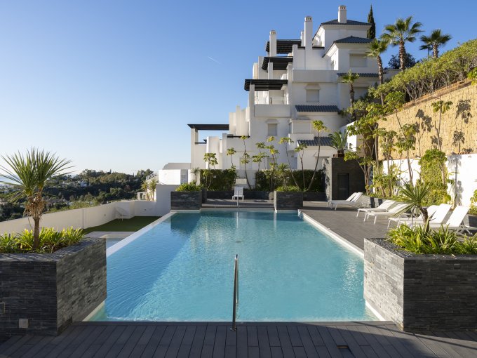 Pool Ground Floor Apartment with Sea View in Alborada for sale