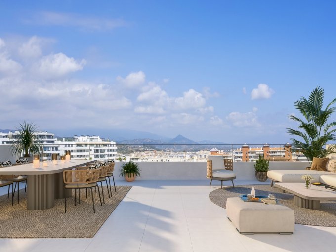 Solarium New Built Apartments Close to The Beach in Estepona for sale