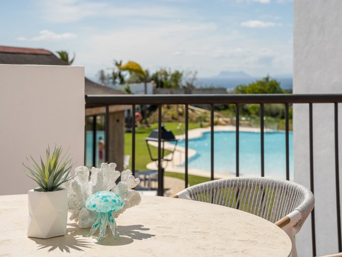 Terrace view New Penthouse in Benahavis for sale