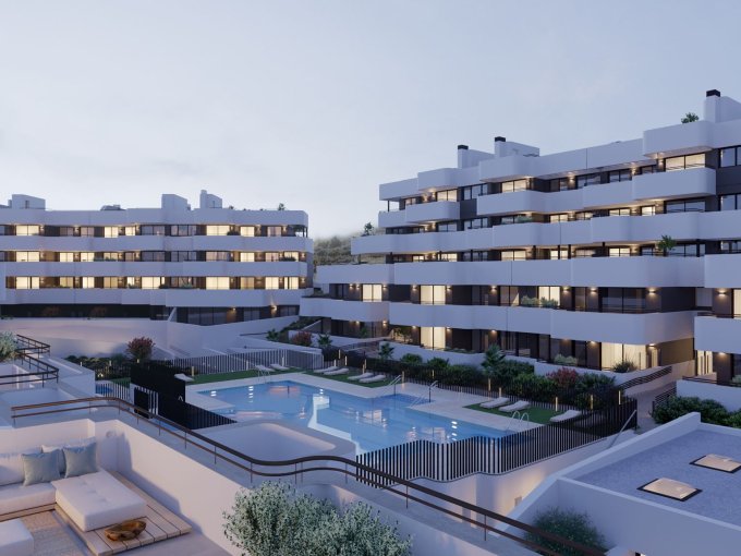 Pool New Built Apartments in Estepona for sale