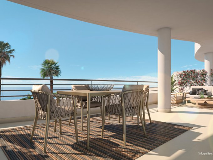 Terrace New Apartment in Benalmadena for sale