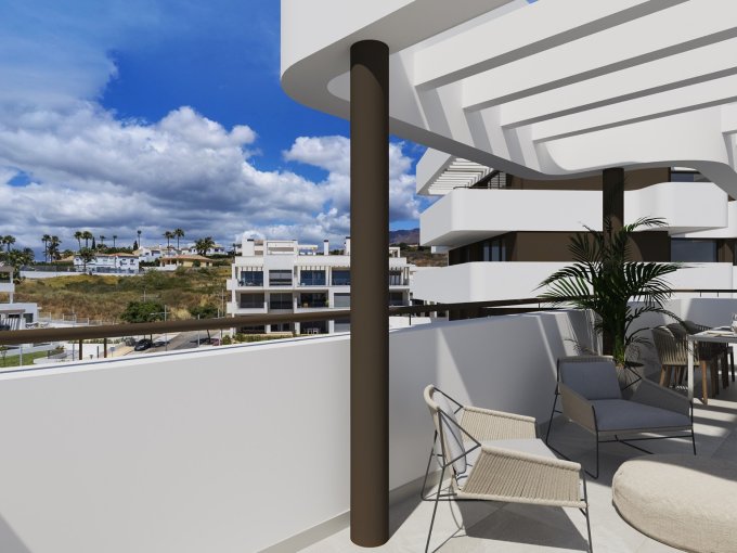 Terrace New Built Apartments in Estepona for sale