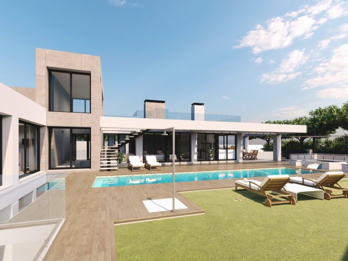 Pool New Villas in El Chaparral for sale