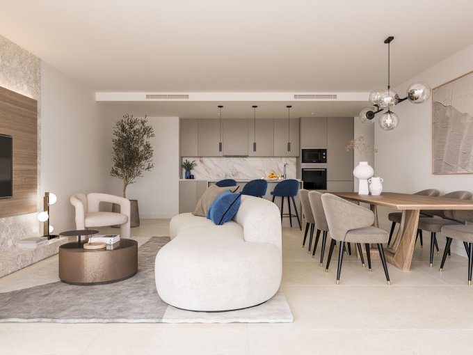 Salon New Apartment in Estepona, Capri for sale