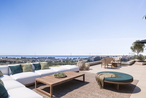 Solarium New Apartment in Estepona, Capri for sale