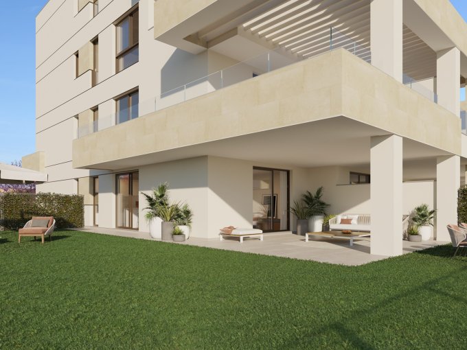 Garden New Built Apartment Estepona for sale