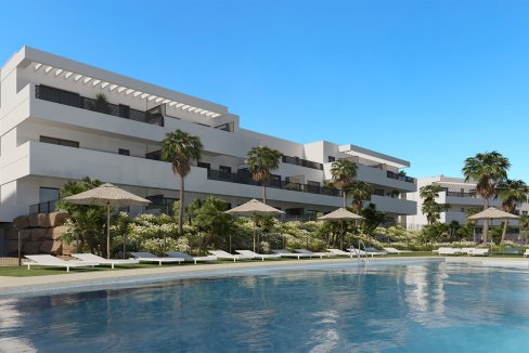 Pool New 2-bedroom Apartment in Estepona for sale