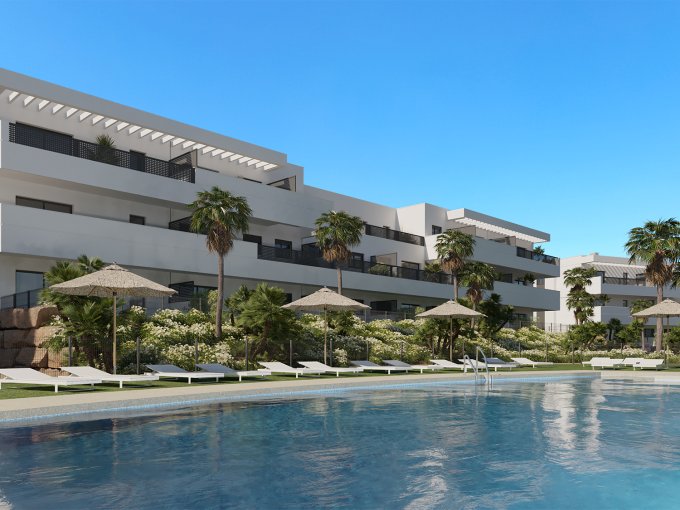 Pool New 2-bedroom Apartment in Estepona for sale