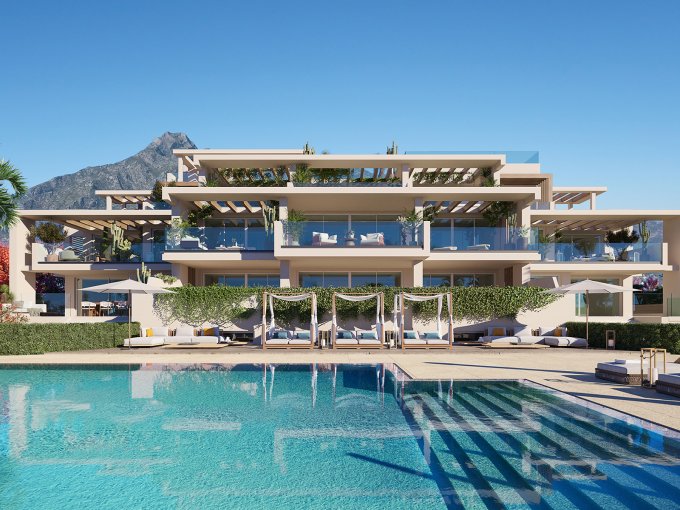 Eterior New development on The Golden Mile- Earth for sale