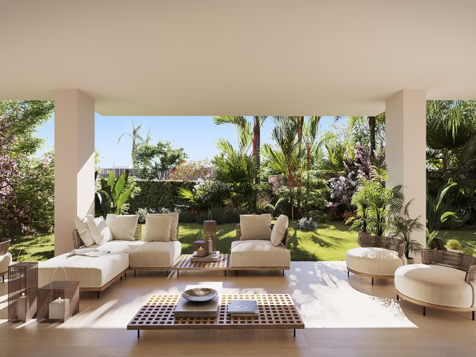 garden apartment New development on The Golden Mile- Earth for sale
