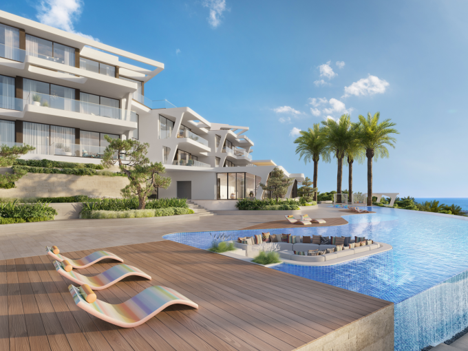 Infinity pool New exclusive apartments by Missoni in Casares for sale